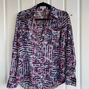 Express Portofino Floral Blouse